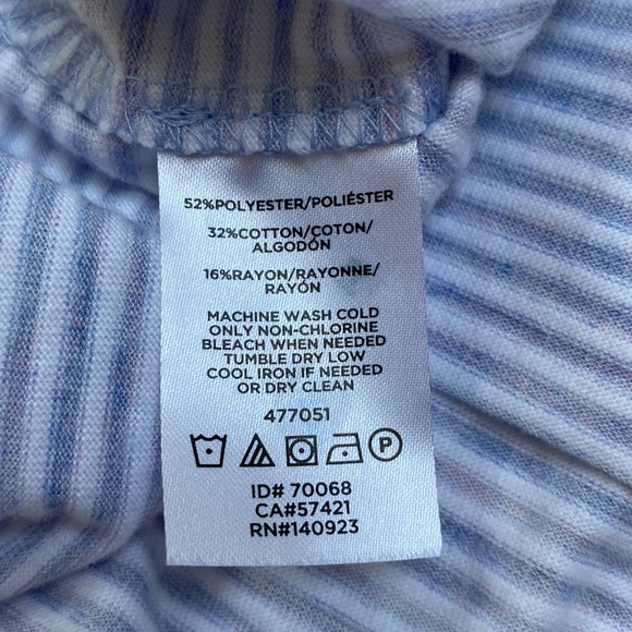 Loft Scoop Neck Striped Top ๐ Gray & White - Picture 16 of 16